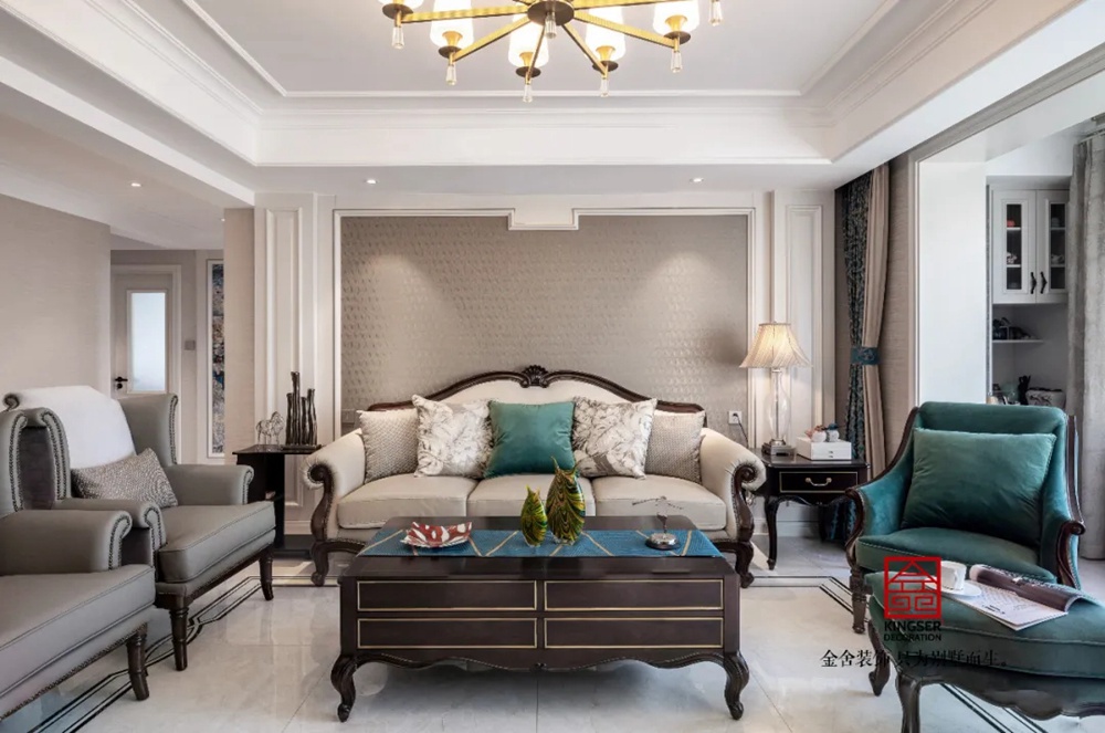 天山国宾壹号145平米简约美式装修实景