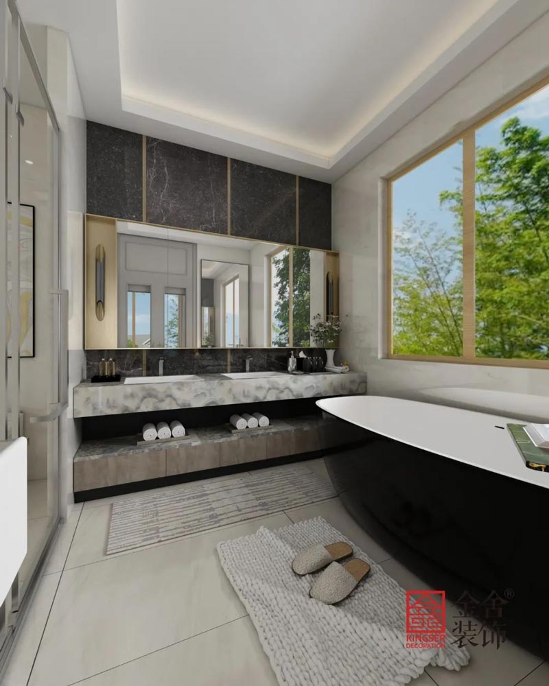 西山林语1400㎡新中式别墅装修实景