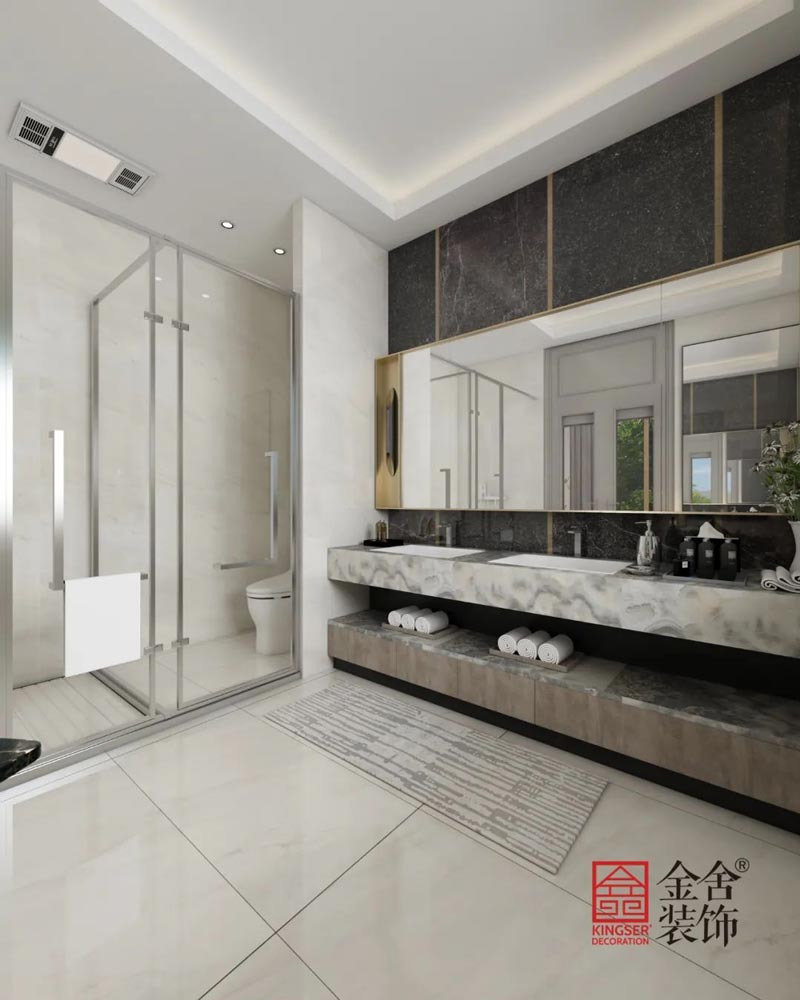 西山林语1400㎡新中式别墅装修实景