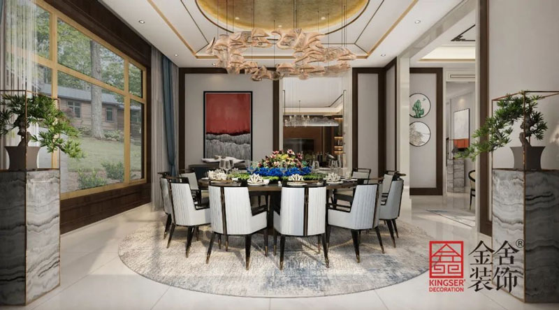 西山林语1400㎡新中式别墅装修实景