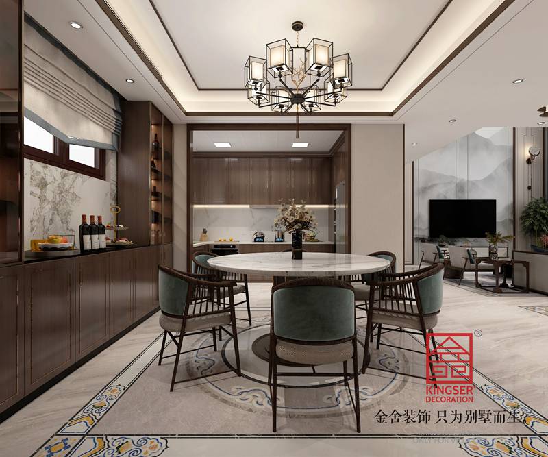 自建别墅装修新中式风格效果图