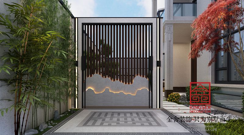 自建别墅装修新中式风格效果图