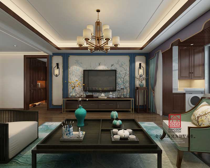 国宾壹号147平米新中式风格装修设计图