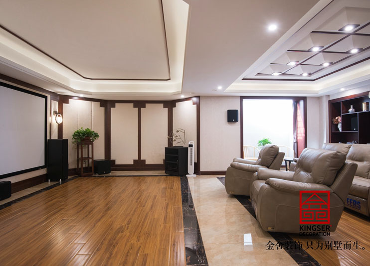 江南新城400平新中式风格别墅装修实景