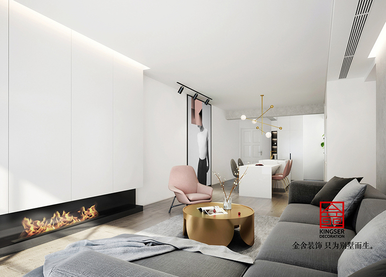 鑫界王府180现代极简风格装修效果图