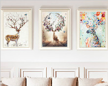 客厅三联画怎么挂最好?