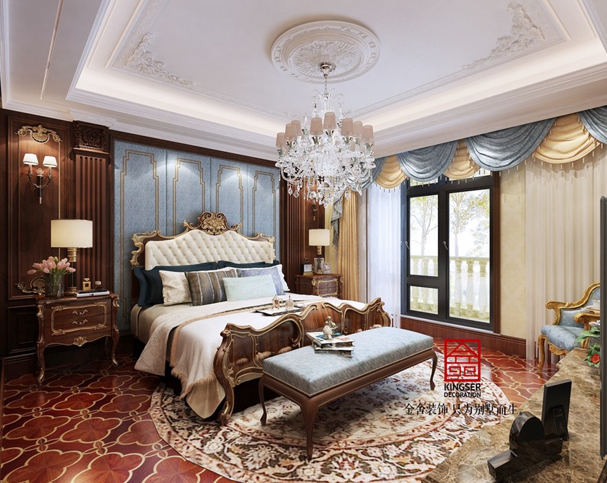 荣盛华府装修-法式风格-卧室