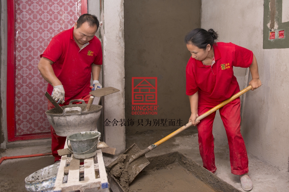 国宾壹号158平米欧式风格装修施工现场