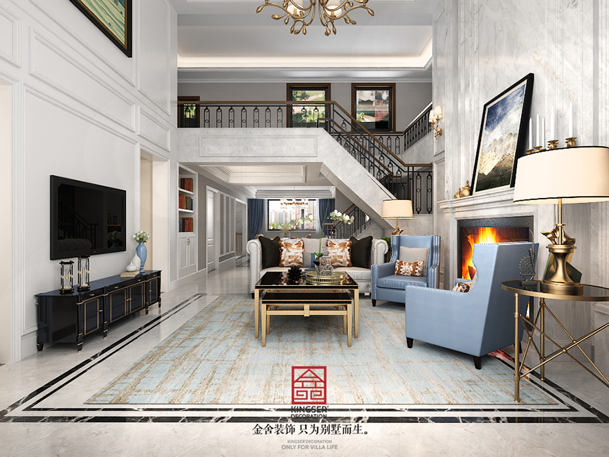 鑫界王府258平米欧式风格装修效果图