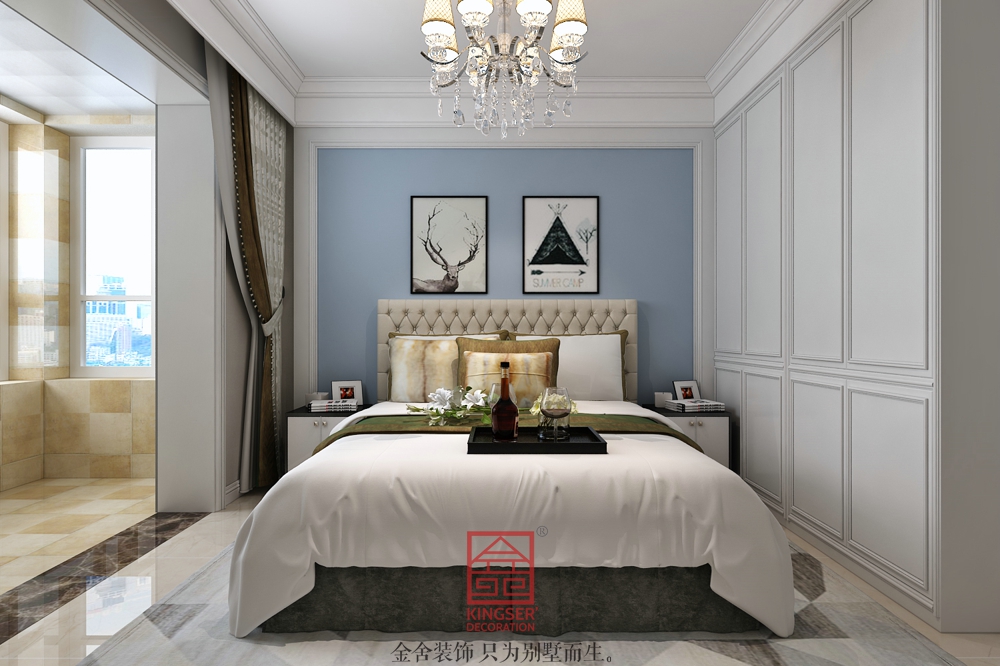 融创中心装修-轻奢风格-卧室