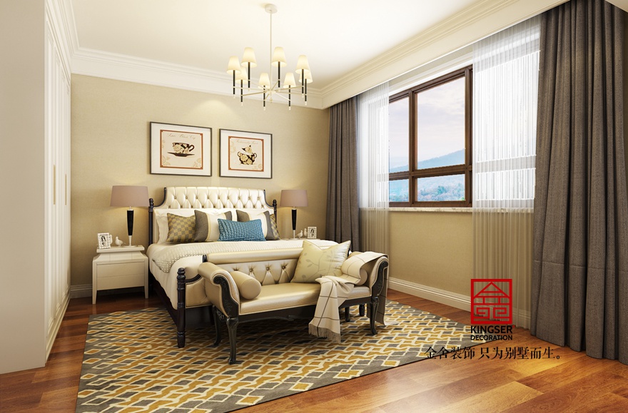 大者装修-美式风格-卧室