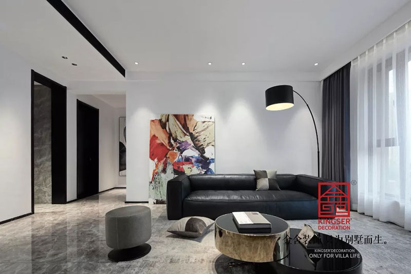 天山九峯175平米装修-极简风格-客厅