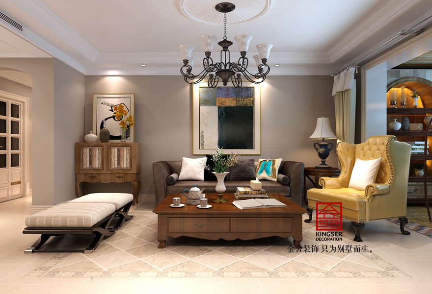 保利花园装修-现代简约-客厅