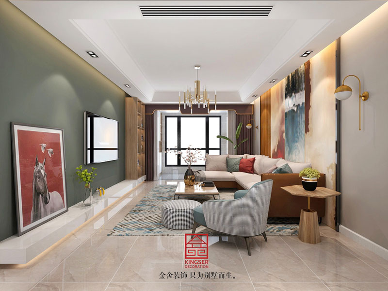 新源燕府276平现代极简装修效果图