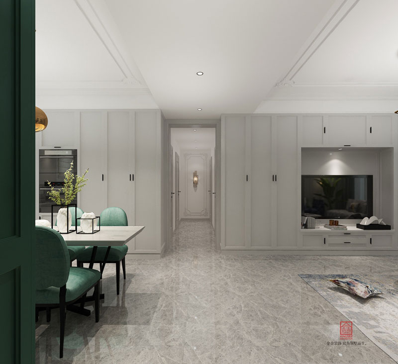 东南智汇城153平美式风格装修效果图