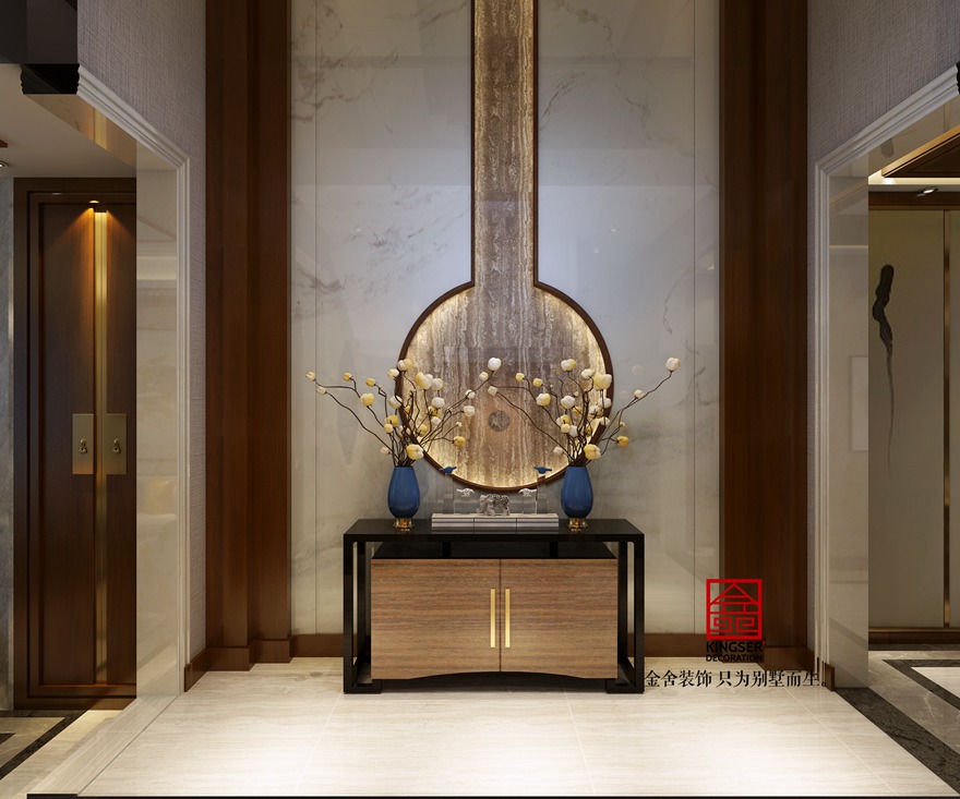 鑫界王府500平米别墅新中式装修设计