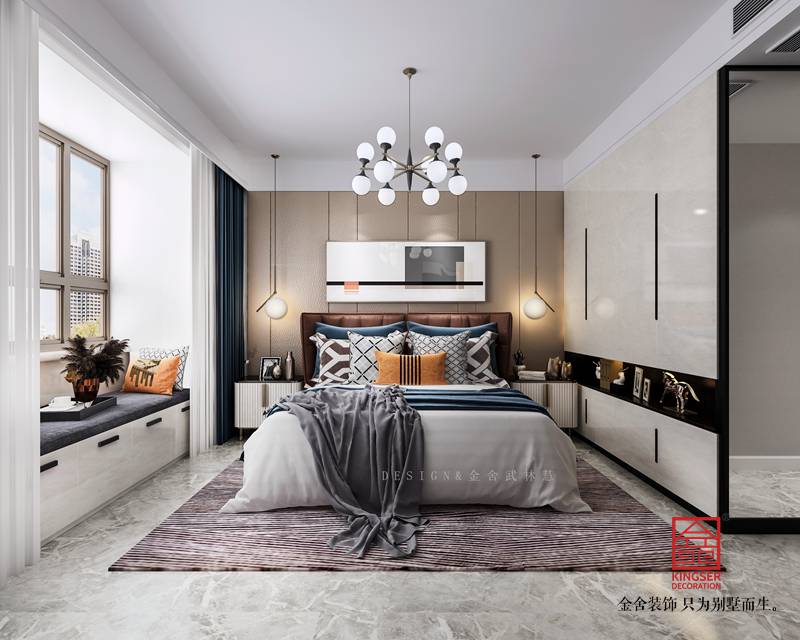 保利拉菲公馆装修-现代风格-卧室