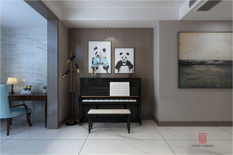 融创中心装修-现代简约风格-玄关