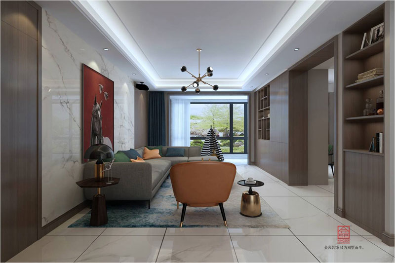 融创中心装修-现代简约风格-客厅