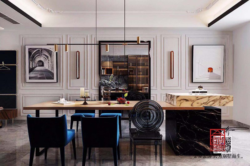 融创中心180平米装修-港式风格-餐厅