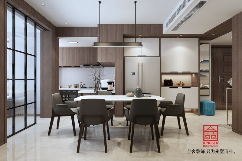 荣盛华府178平装修-现代风格-餐厅