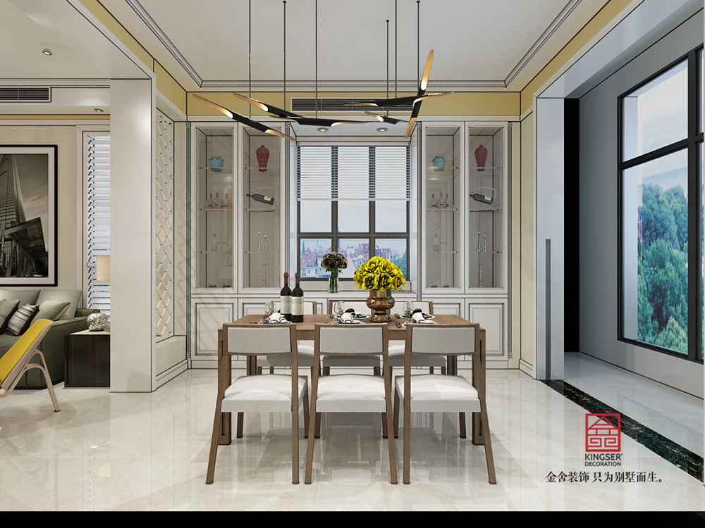 碧桂园240平米装修-现代简约风格-餐厅