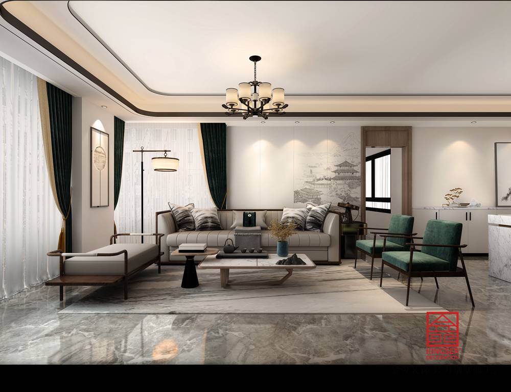 大者260平米新中式风格装修-客厅