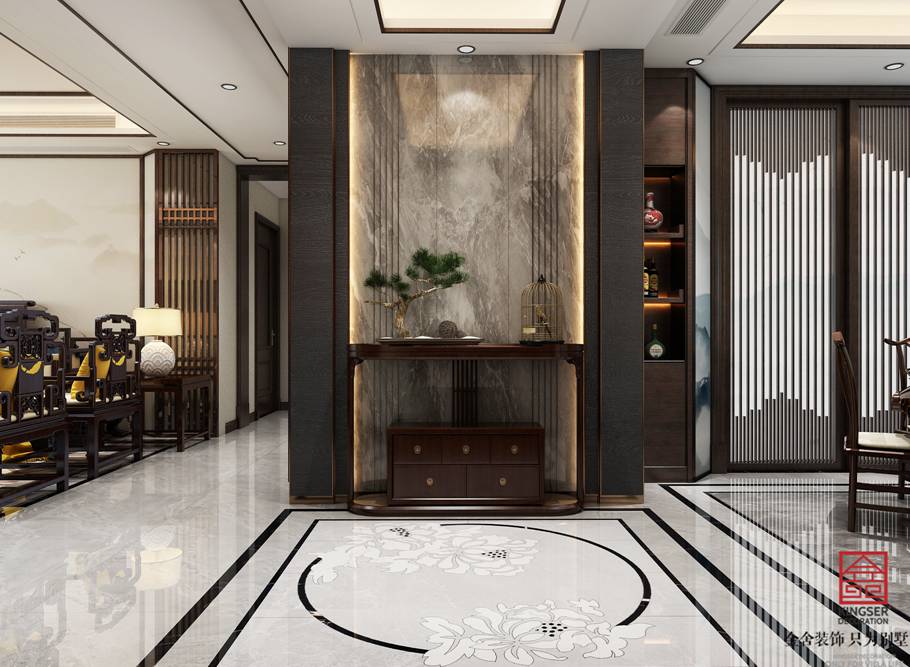荣盛华府185平米新中式装修-玄关