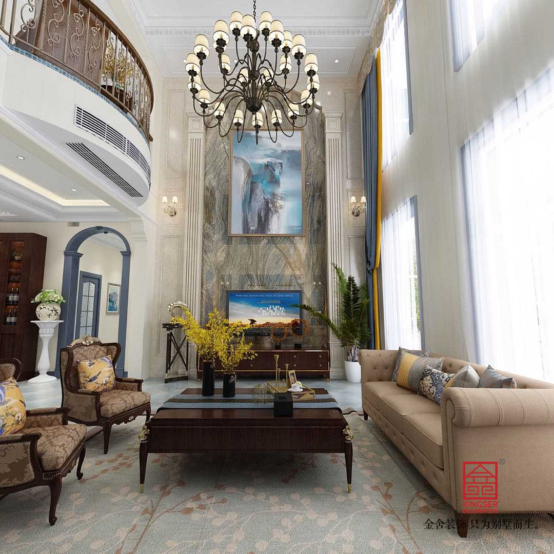 碧桂园280平米美式风格装修效果图