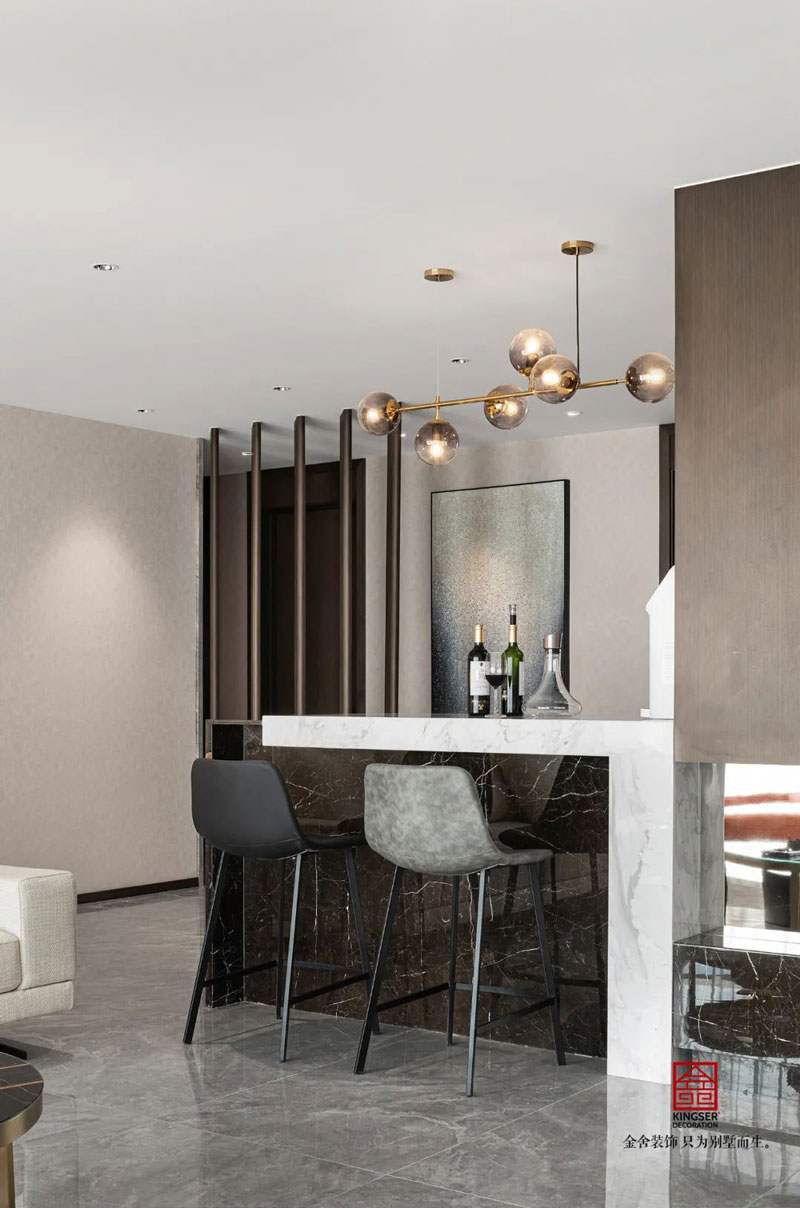 德贤公馆212㎡港式轻奢风格装修实景