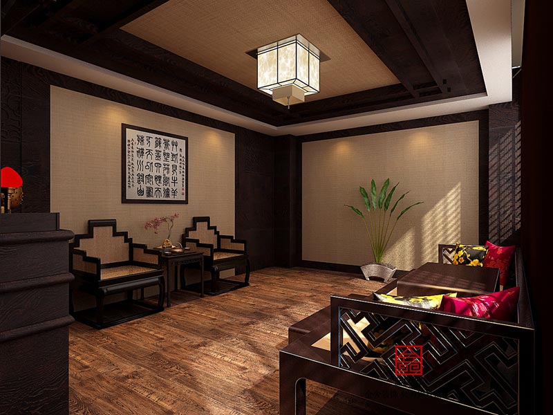 私人会所1000平米中式风格装修效果图