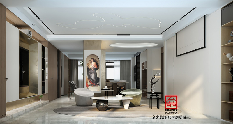 荣盛华府210㎡现代简约装修实景