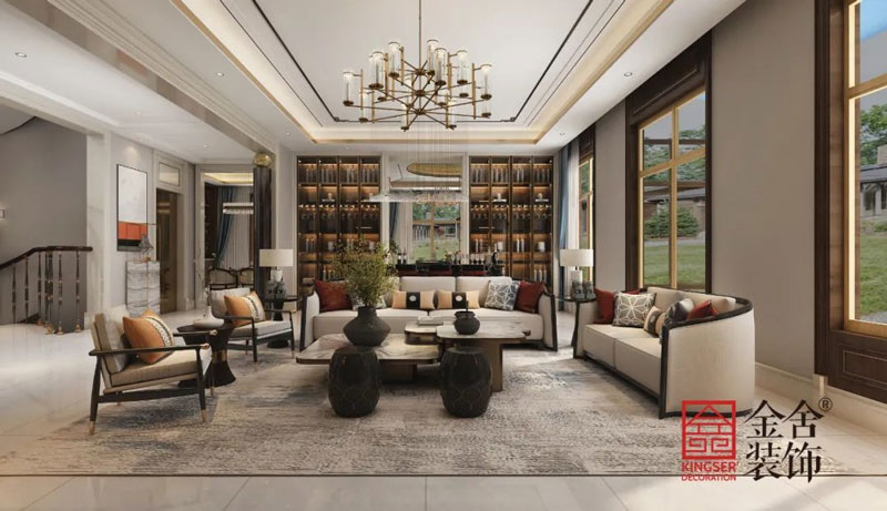 西山林语1400㎡新中式别墅装修实景