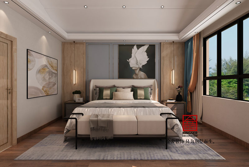 复式别墅装修新中式风格效果图