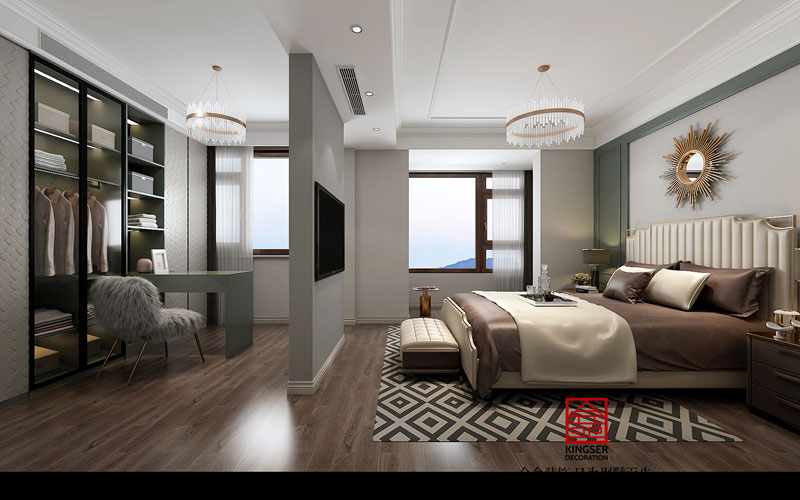 石家庄大者别墅装修美式简约效果图