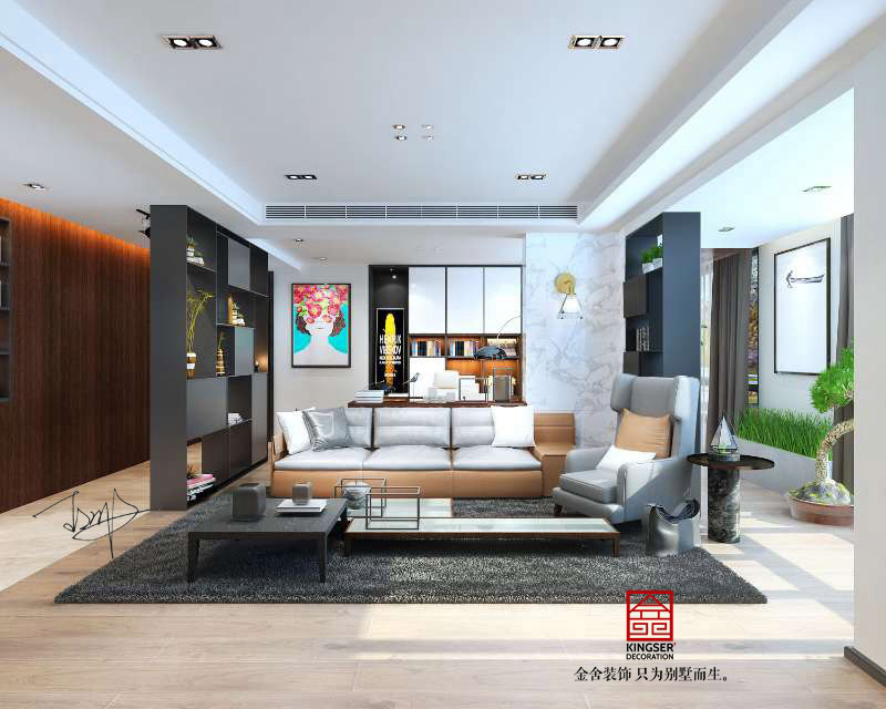 保利拉菲197平现代简约风格效果图