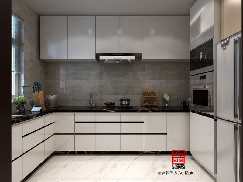  启锐园190平米新中式装修厨房效果图