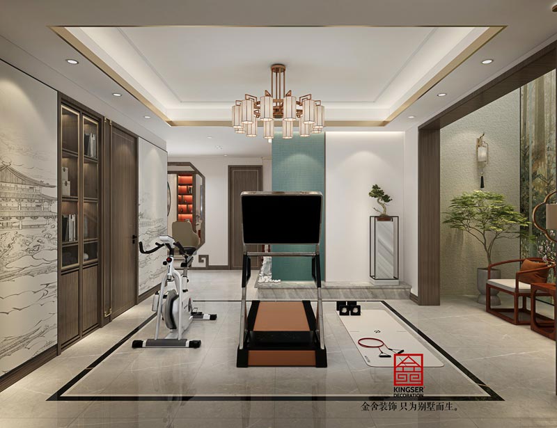 万合名著下跃装修260平米新中式风格效果图