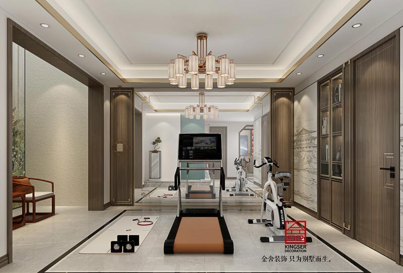 万合名著下跃装修260平米新中式风格效果图