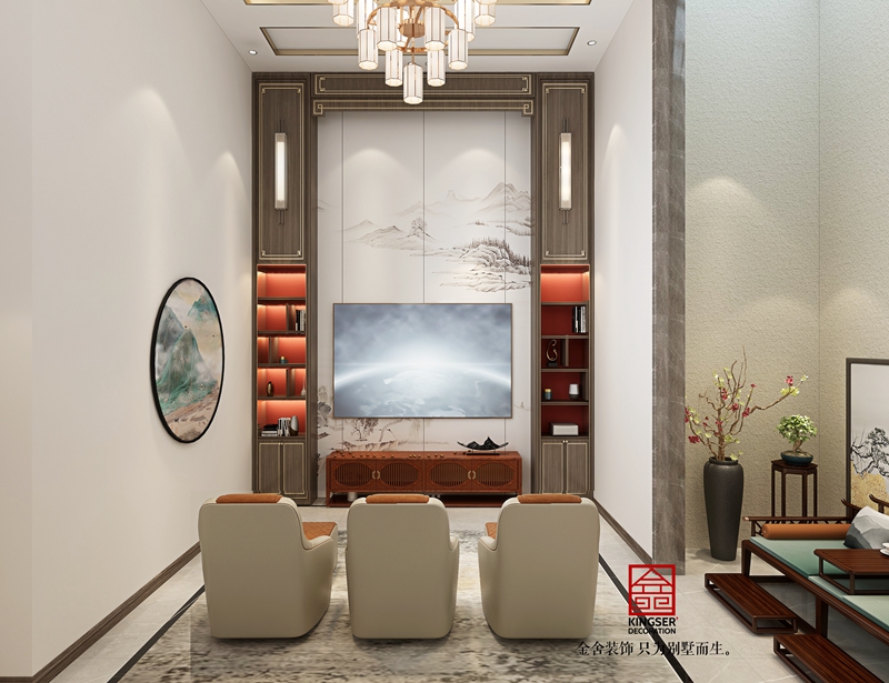 万合名著下跃装修260平米新中式风格效果图