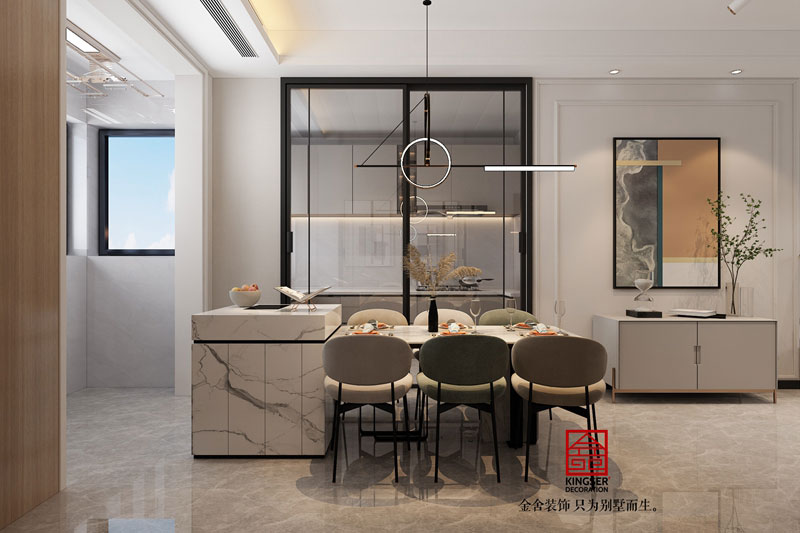 东方观邸现代简约风格装修效果图-餐厅