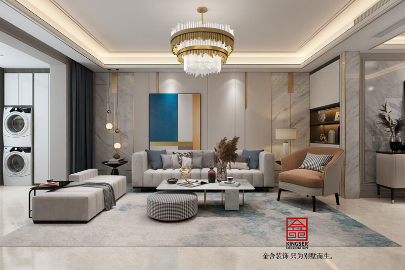 东南智汇城191平米美式轻奢风格装修设计