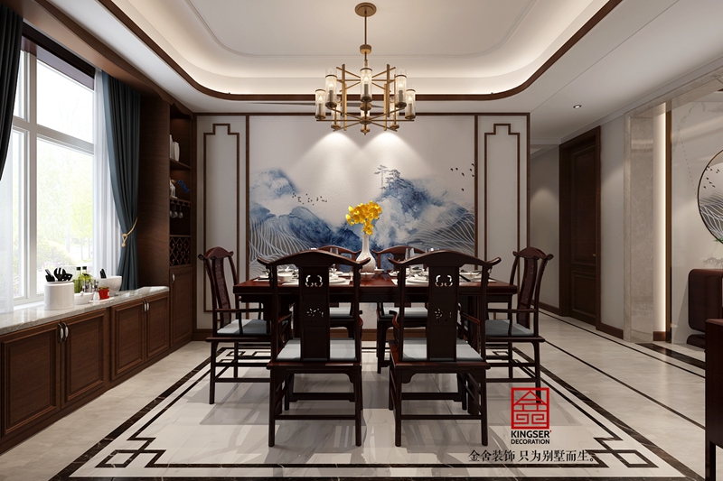 东南智汇城191平米新中式风格装修效果图