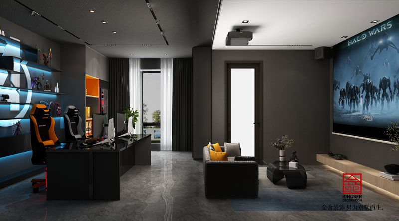 荣盛御府450㎡装修设计-影音室