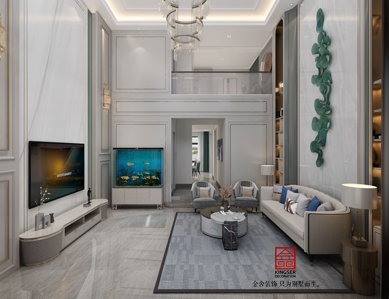 荣盛御府简欧风格客厅装修效果图