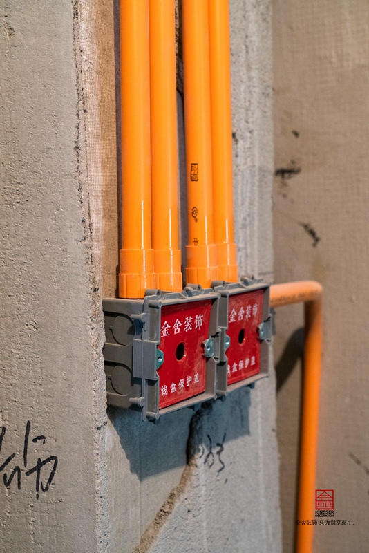 石家庄荣盛御府装修水电阶段施工现场