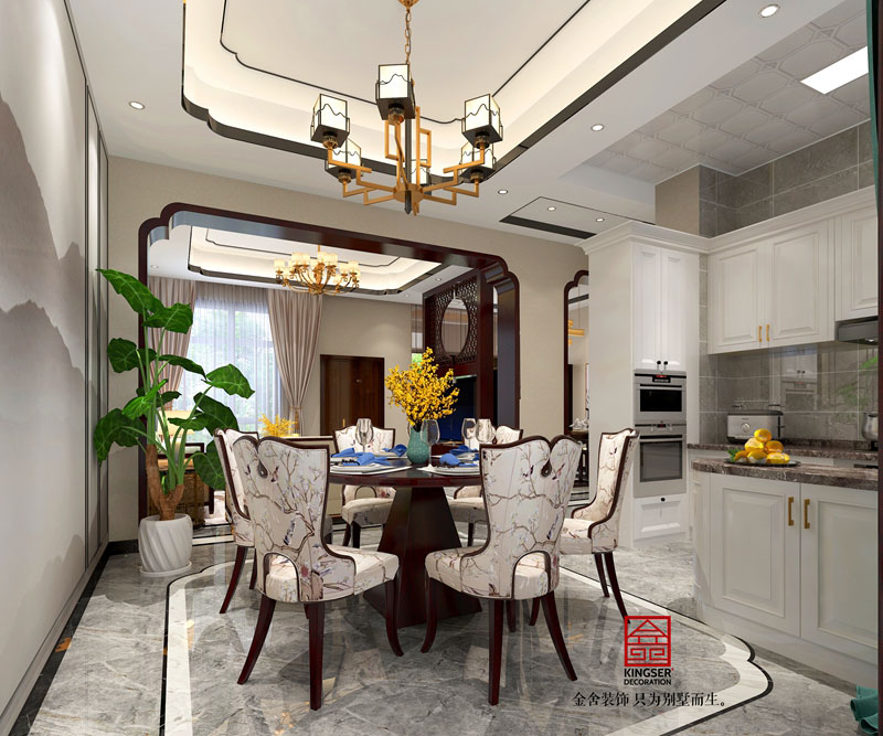 石家庄碧桂园跃层装修餐厅效果图
