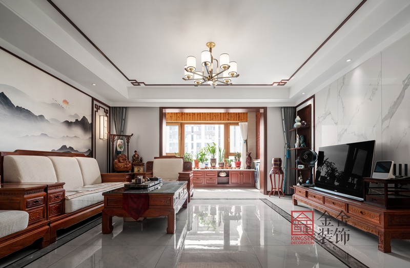 荣盛华府新中式风格装修设计实景图