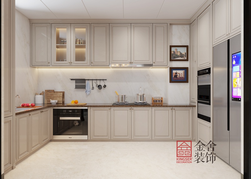 荣盛御府新中式风格厨房装修效果图