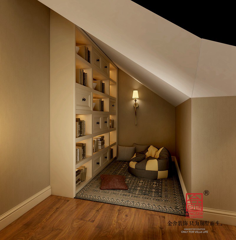 西山林语二期上叠装修200平米美式效果图